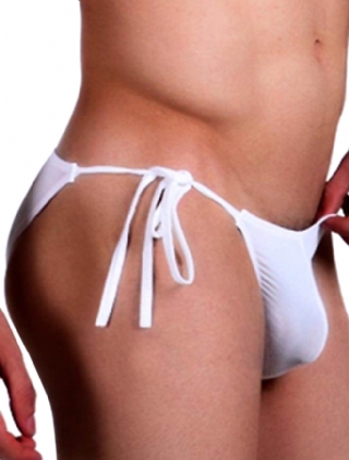 Sexy White Transparent Mesh String for Men